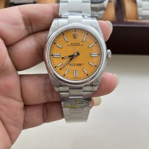 Rolex Oyster Perpetual Replica / 36mm Yellow Dial / Shanghai 3230 Automatic Mechanical Movement
