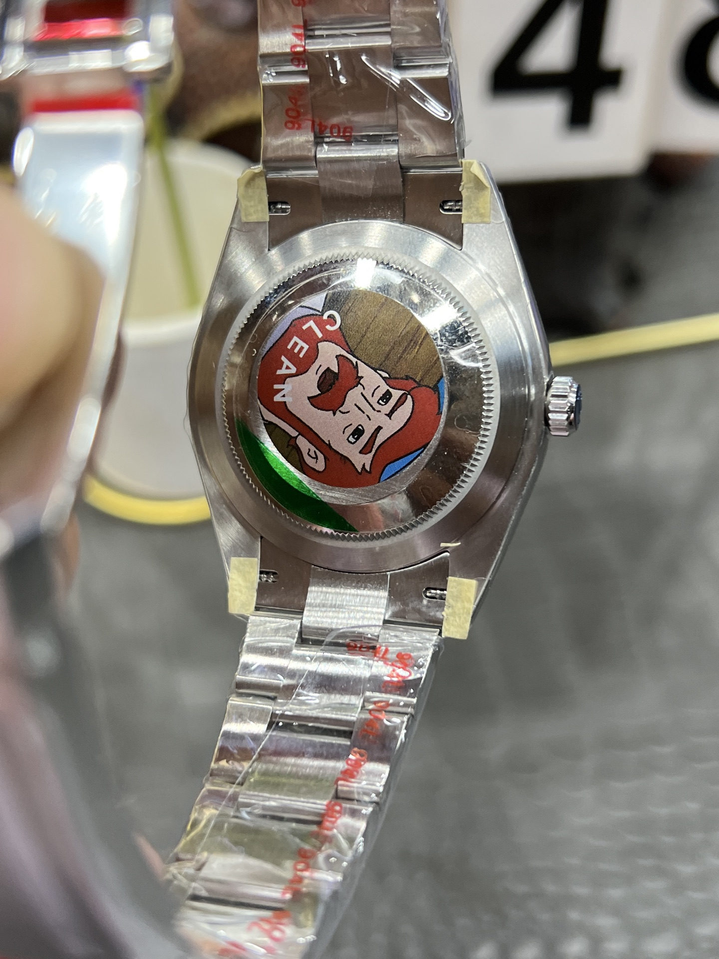 Rolex Oyster Perpetual Replica / 36mm Red Dial / Powered by Shanghai 3230 Automatic Mechanical Movement - Image 7