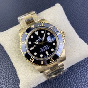 Alternative view of Clean Factory C Factory Solid Gold Black Submariner with 3135 Movement, 40mm Case