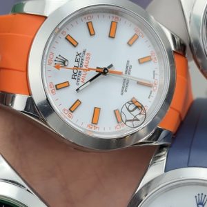 VS Magnetic Series "Lightning" Green Dial, Blue Dial, Black Dial, White Dial, Digital Dial VS Factory, ROLEX Milgauss Series, 🏅️ Triple-Code Authentication, NFC-Enabled! Quality Guaranteed!116400 Lightning Hands, Green Crystal, White Crystal - 904L Highest Version! Blue Dial, Green Dial, White Dial, Black Dial, Digital Dial! Anti-Magnetic Double Case Back! ✅✅✅ Synchronized green sapphire crystal, custom solid-pivot 3131 integrated movement. Dimensions: 40mm. Oystersteel forged steel case. 📸 Crafted from 904L steel—a superalloy widely used in high-tech, aerospace, and chemical industries, ensuring exceptional corrosion resistance.Oystersteel is exceptionally durable and polishable, maintaining its aesthetic integrity even in extreme environments. The electroluminescent blue dial, paired with green sapphire crystal, complements the iconic lightning-shaped seconds hand.Rolex Milgauss—A Tribute to Science! Authenticity verified by watch ⌚️ code 6R9999V6 (three codes match), clasp code 1JR, includes NFC card. Genuine VS Factory replica, shipped with actual photos. 🎁 Ultimate luxury gift recommendation💥 Authentic VS Factory quality📷