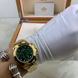 Royal Authentic  Rolex Daytona Series Gold & Green Dial Men's Watch