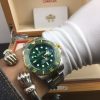 Royal Authentic  Rolex Submariner Green Dial Gold Watch