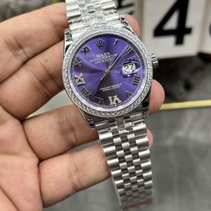 Alternative view of GS Rolex Datejust Series / 36mm Blue Roman Dial with Diamond Bezel / Powered by Hangzhou Cal.2236 Automatic Mechanical Movement