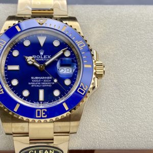 Full Gold Blue Submariner 126618