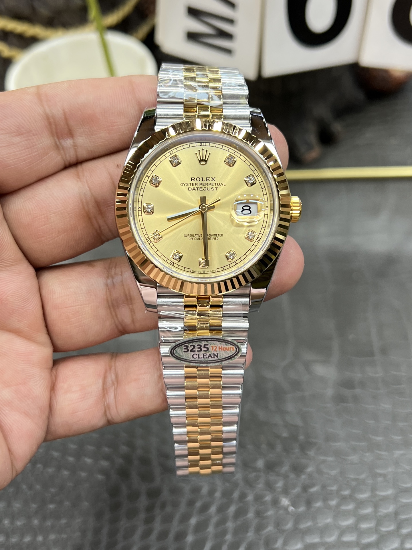 CVS Rolex Datejust / 41mm Two-Tone Diamond Dial / Shanghai-Modified Dandong 3235 Integrated Automatic Mechanical Movement