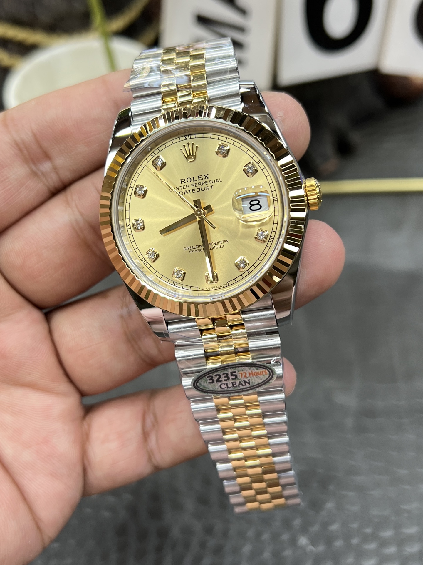 CVS Rolex Datejust / 41mm Two-Tone Diamond Dial / Shanghai-Modified Dandong 3235 Integrated Automatic Mechanical Movement - Image 5