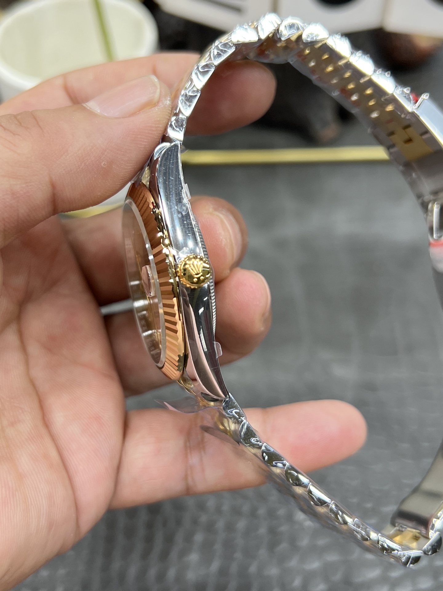 CVS Rolex Datejust / 41mm Two-Tone Diamond Dial / Shanghai-Modified Dandong 3235 Integrated Automatic Mechanical Movement - Image 6