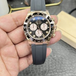 Rolex Daytona Series / 40mm Rose Gold Diamond Dial / Powered by Shanghai 4131 Automatic Mechanical Chronograph Movement