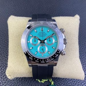 Exclusive Quality 904 Version Top-Tier Replica: ROLEX Daytona Chronograph 904L Stainless Steel Screw-Down Crown and Pushers Features 4130 Automatic Mechanical Chronograph Movement Highly Efficient, Precise, and Stable Case Diameter: 40mm Thickness: 13.4mm For Tiffany Blue, Please Verify Exclusive Quality