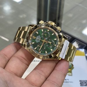 Alternative view of Custom Super-Thick 18K Gold-Plated Edition Daytona Green Gold