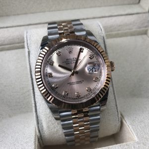 Alternative view of Royal Authentic  Rolex Datejust Series Two-Tone Rose Gold Dial Men's Watch