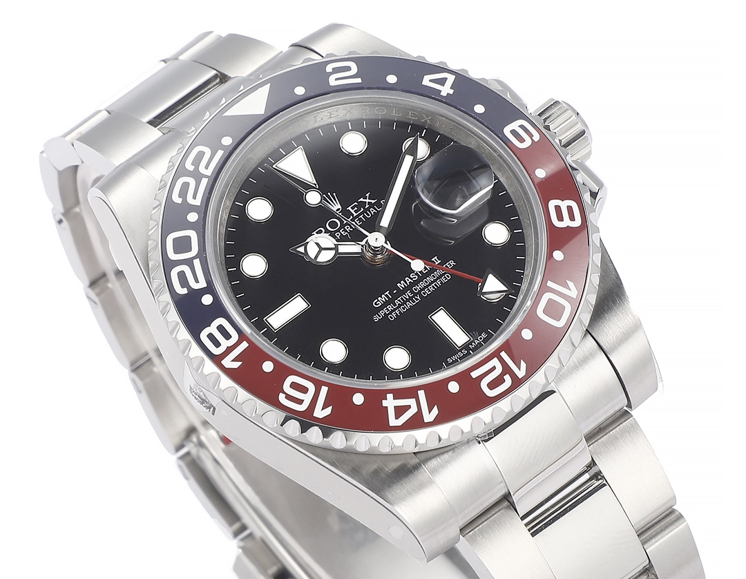 Rolex GMT-Master II Upgrade Edition. Crafted from authentic 904L steel matching genuine models, featuring an integrated ceramic bezel with platinum lettering identical to the original. Accessories compatible with genuine parts. 904L steel case and bracelet, sapphire crystal, superluminova, bidirectional ceramic rotating bezel, folding clasp. - Image 3