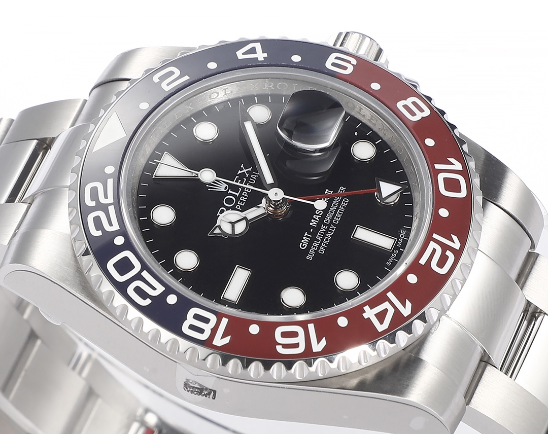 Rolex GMT-Master II Upgrade Edition. Crafted from authentic 904L steel matching genuine models, featuring an integrated ceramic bezel with platinum lettering identical to the original. Accessories compatible with genuine parts. 904L steel case and bracelet, sapphire crystal, superluminova, bidirectional ceramic rotating bezel, folding clasp. - Image 4