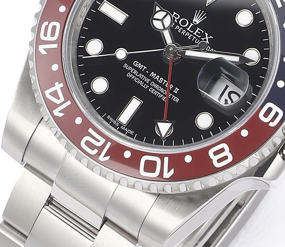 Rolex GMT-Master II Upgrade Edition. Crafted from authentic 904L steel matching genuine models, featuring an integrated ceramic bezel with platinum lettering identical to the original. Accessories compatible with genuine parts. 904L steel case and bracelet, sapphire crystal, superluminova, bidirectional ceramic rotating bezel, folding clasp. - Image 5