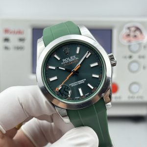 Alternative view of VS Magnetic Series "Lightning" Green Dial, Blue Dial, Black Dial, White Dial, Digital Dial VS Factory, ROLEX Milgauss Series, 🏅️ Triple-Code Authentication, NFC-Enabled! Quality Guaranteed!116400 Lightning Hands, Green Crystal, White Crystal - 904L Steel Highest Version! Blue Dial, Green Dial, White Dial, Black Dial, Digital Dial! Anti-Magnetic Dual Case Back! ✅✅✅ Synchronized green sapphire crystal, custom solid-core 3131 integrated movement. Dimensions: 40mm. Oystersteel forged steel case. 📸 Crafted from 904L steel—a superalloy widely used in high-tech, aerospace, and chemical industries, ensuring exceptional corrosion resistance.Oystersteel is exceptionally durable and polishable, maintaining its beauty even in the harshest environments. Electro-blue dial paired with green sapphire crystal glass complements the iconic lightning-shaped seconds hand.Rolex Milgauss—A Tribute to Science! Authenticity verified by watch ⌚️ code 6R9999V6 (three codes match), clasp code 1JR, includes NFC card. Genuine replica by VS Factory, shipped with actual photos. 🎁 Ultimate luxury gift recommendation💥 Authentic VS Factory quality📷