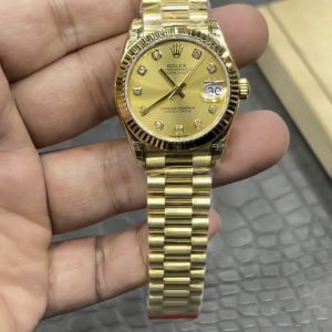 GS Rolex Datejust Series / 31mm Solid Gold Diamond Dial / Powered by Hangzhou Cal.2236 Automatic Mechanical Movement