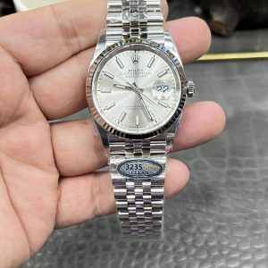 Rolex Datejust Series / 36mm Silver Datejust / Powered by Shanghai 3235 modified Dandong automatic mechanical movement