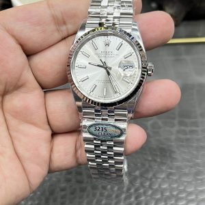 Alternative view of Rolex Datejust Series / 36mm Silver Datejust / Powered by Shanghai 3235 modified Dandong automatic mechanical movement