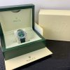 Royal Authentic  Rolex Submariner "Green Sub" Diamond-Set Leather Strap Men's Watch