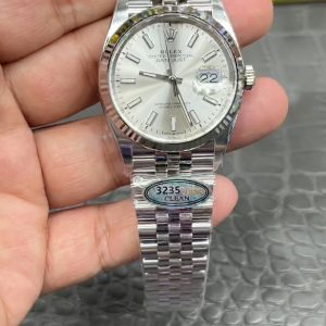 Rolex Datejust Series / 36mm Silver Datejust / Powered by Shanghai 3235 modified Dandong automatic mechanical movement