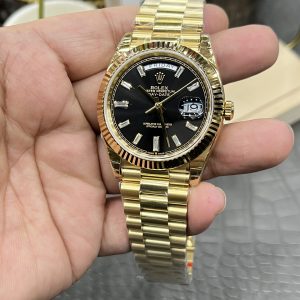 Alternative view of GS Rolex Day-Date / 40mm Black Ice Sugar Dial / Seagull 3255 Automatic Mechanical Movement / Weighted Version 180g