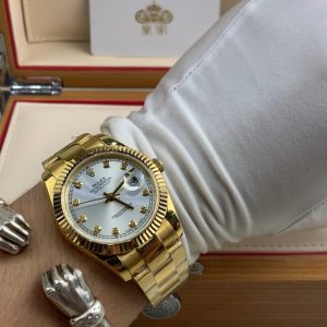 Royal Authentic Footage: Rolex Datejust Solid Gold Men's Watch Video Showcase The Perfect Father's Day Gift for June 16th